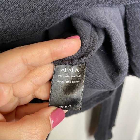 Revolve ALALA Curved Hem Knit Jumper Sweatshirt in Black - Picture 7 of 11